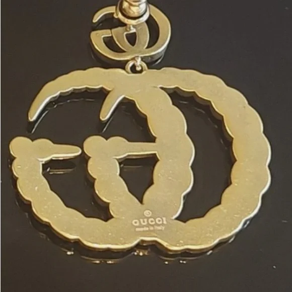 NWB Gucci Gold Earrings with Multicolor Crystals - Picture 6 of 8